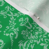 Green Two Toned Damask