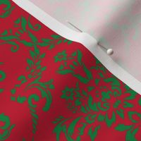 Red and Green Damask