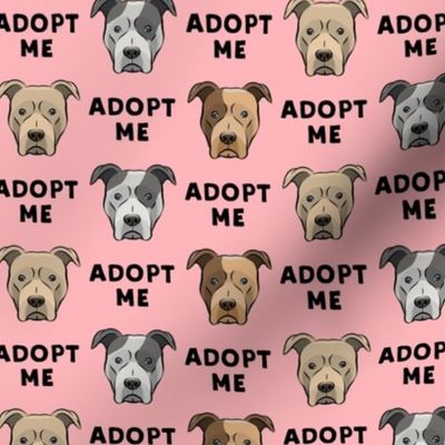 (slightly larger) adopt me - pit bulls on pink C18BS