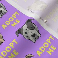 (slightly larger) adopt me - pit bulls on purple / yellow  C18BS