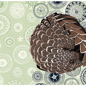 pangolin mandala eden tea towel