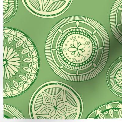 pangolin mandala leaf tea towel