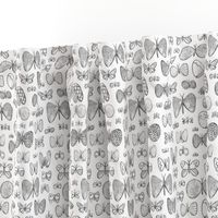 Hand drawn butterflies pattern