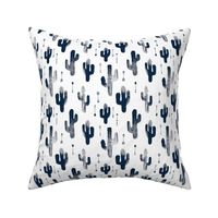 Navy Blue watercolors ink cactus garden gender neutral geometric arrows cowboy theme