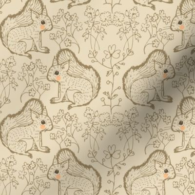 squirrels motif nocciola