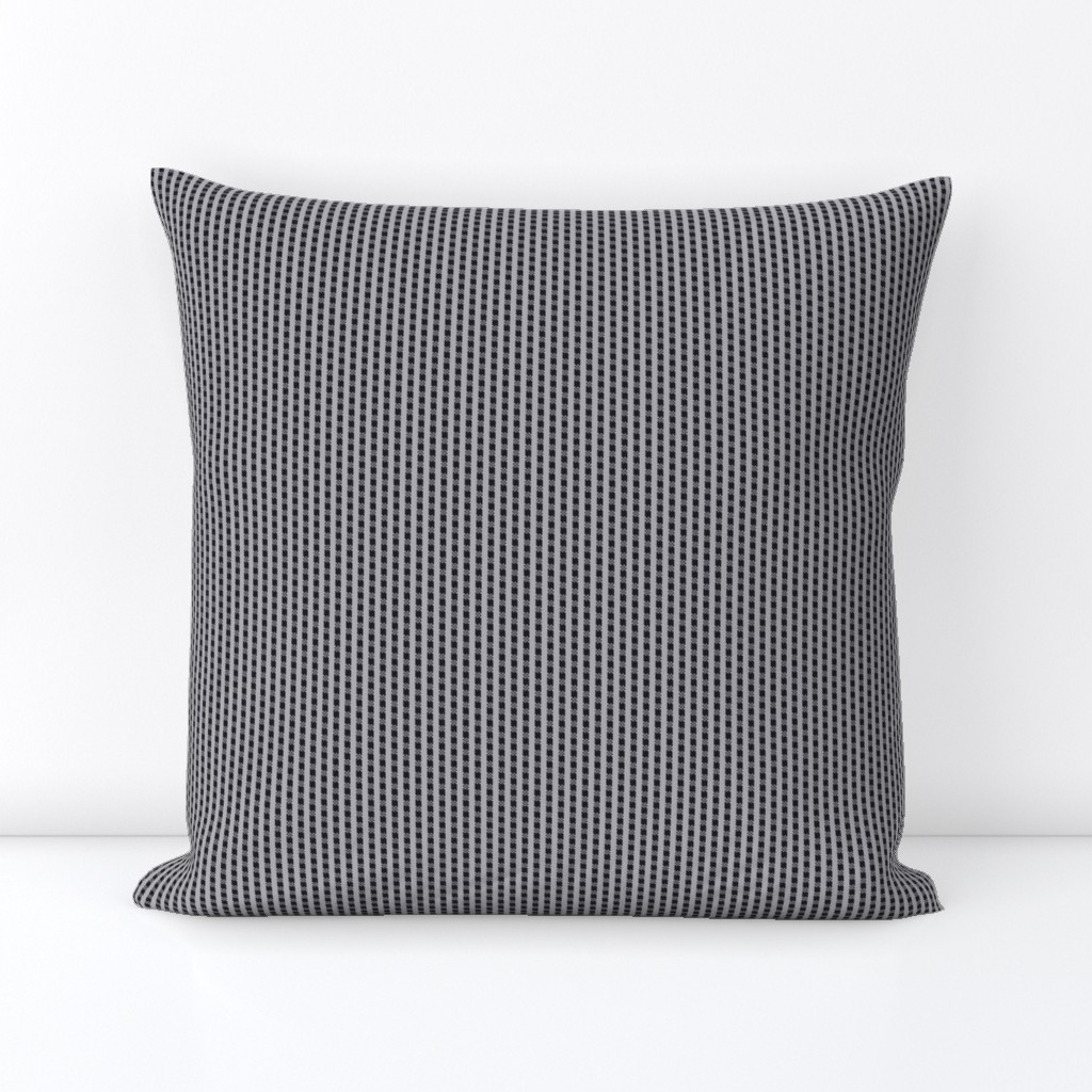 JP23 - Micro  - Art Deco Checked Stripe in Charcoal and Light Grey 