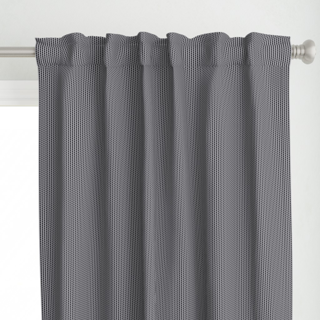 JP23 - Micro  - Art Deco Checked Stripe in Charcoal and Light Grey 