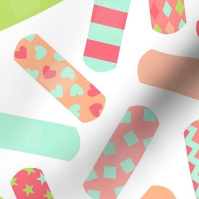 Bandaids - Large - Mint, Raspberry