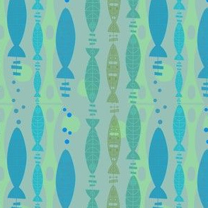 Modern Abstract Fashionable Fish Pattern