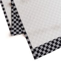 JP23 - Large - Checkerboard in One Inch Squares of Charcoal Black and Light Grey