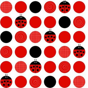 Ladybug Dots Black