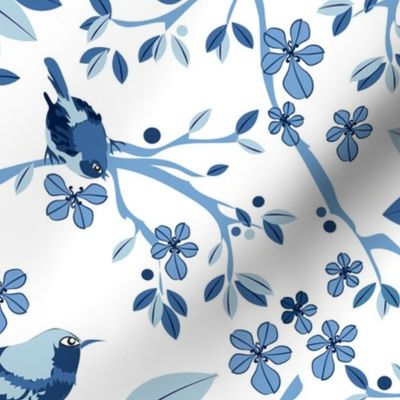 Chinoiserie Birds blue