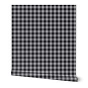 JP23 - Tiny Charcoal and Light Grey Buffalo Plaid