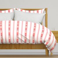 Coral Blush Pink Geometric Stripe