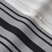 JP23 - Charcoal and Light Grey Rhythmic Stripe