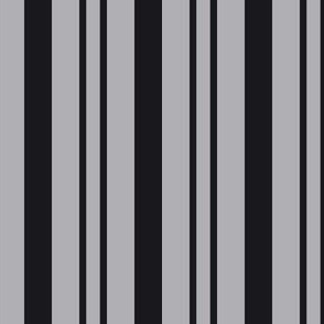 JP23 - Charcoal and Light Grey Rhythmic Stripe