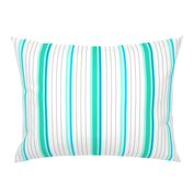 Mint and Teal Blue Striped Stripe