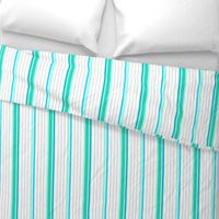 Mint and Teal Blue Striped Stripe