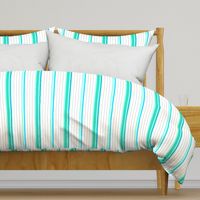 Mint and Teal Blue Striped Stripe