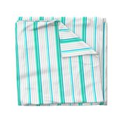 Mint and Teal Blue Striped Stripe