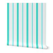 Mint and Teal Blue Striped Stripe