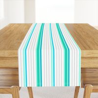 Mint and Teal Blue Striped Stripe