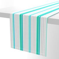 Mint and Teal Blue Striped Stripe