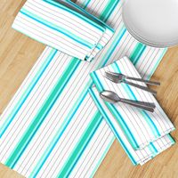 Mint and Teal Blue Striped Stripe