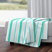 Mint and Teal Blue Striped Stripe