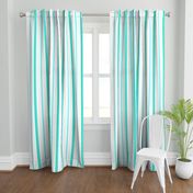 Mint and Teal Blue Striped Stripe