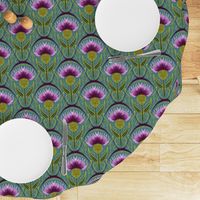 Vibrant Art Nouveau Scottish Thistle - Medium