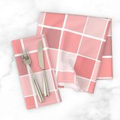 Coral Blush Pink Grid of Squares