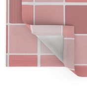 Coral Blush Pink Grid of Squares