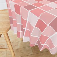 Coral Blush Pink Grid of Squares