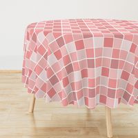 Coral Blush Pink Grid of Squares