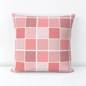 Coral Blush Pink Grid of Squares