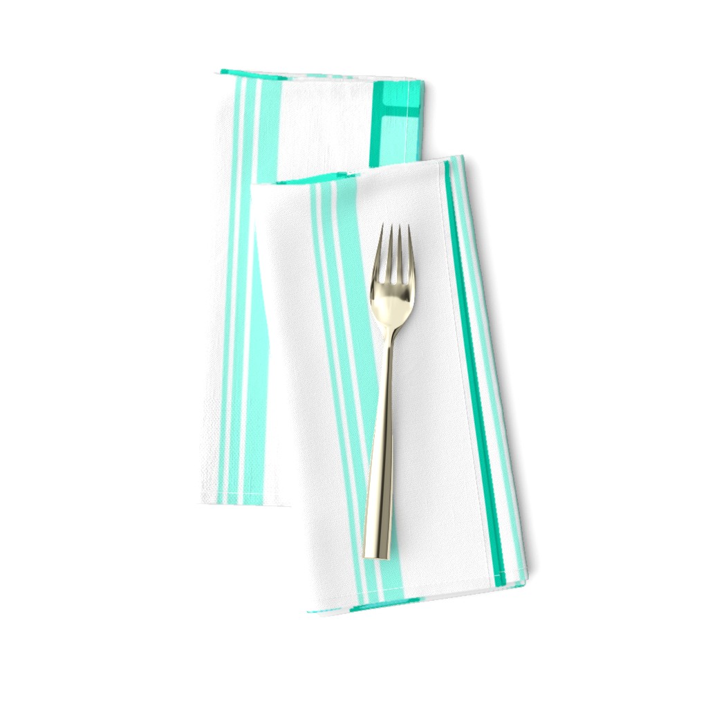 Mint Jade Green Geometric  Stripe