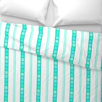 Mint Jade Green Geometric  Stripe