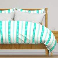 Mint Jade Green Geometric  Stripe