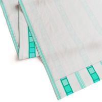 Mint Jade Green Geometric  Stripe