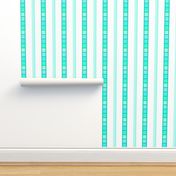 Mint Jade Green Geometric  Stripe