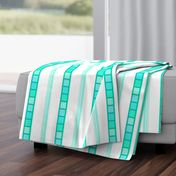 Mint Jade Green Geometric  Stripe