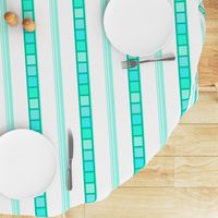 Mint Jade Green Geometric  Stripe