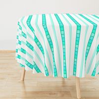 Mint Jade Green Geometric  Stripe