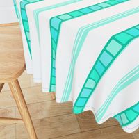 Mint Jade Green Geometric  Stripe