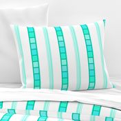 Mint Jade Green Geometric  Stripe