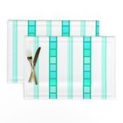 Mint Jade Green Geometric  Stripe