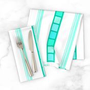 Mint Jade Green Geometric  Stripe