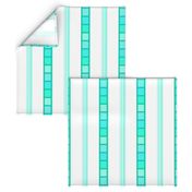 Mint Jade Green Geometric  Stripe