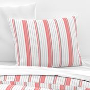 Coral Pink & Gray Striped Stripe